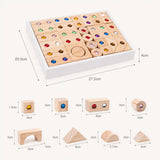 Wooden gem building blocks set styled as a Montessori-inspired gift